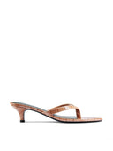 Ginza Thong Slipper - Taupe Croc - FEMME LA