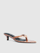 Ginza Thong Slipper - Taupe Croc - FEMME LA
