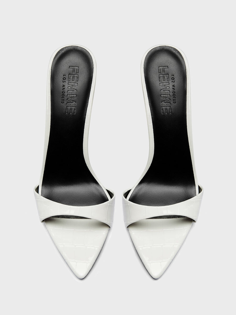 Kaia 100 Slipper - Exotic Blanc - FEMME LA