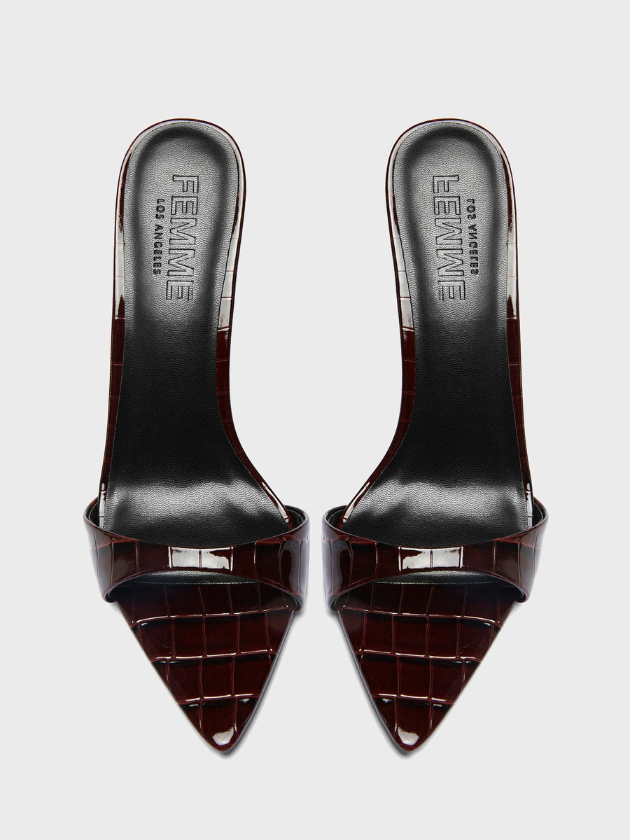 Kaia 100 Slipper - Exotic Burgundy - FEMME LA