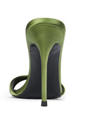 Kaia 100 Slipper - Khaki Satin - FEMME LA