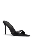 Kaia 100 Slipper - Noir Satin - FEMME LA