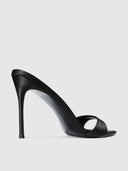 Kaia 100 Slipper - Noir Satin - FEMME LA