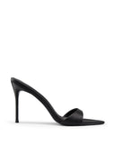 Kaia 100 Slipper - Noir Satin - FEMME LA