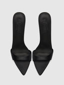 Kaia 100 Slipper - Noir Satin - FEMME LA