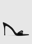 Kaia 100 Slipper - Noir Satin - FEMME LA