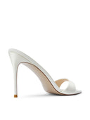 Kaia 100 Slipper - White Satin - FEMME LA