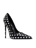 Law Pump - Satin Polka B&W - FEMME LA