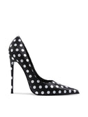 Law Pump - Satin Polka B&W - FEMME LA