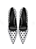 Law Pump - Satin Polka W&B - FEMME LA