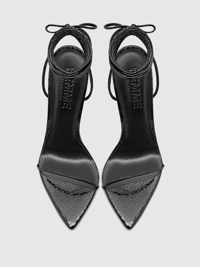 Lucy　0207 Luce Minimale - Metallic Python en Noche | FEMME LA