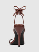 Lyra Lace Up - Chocolate - FEMME LA