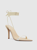 Lyra Lace Up - Cream & Latte - FEMME LA