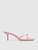 Maeve Slipper - Baby Pink - FEMME LA. Light Pink Slipper Heel. 