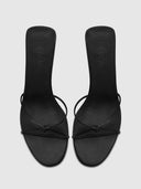 Maeve Slipper - Satin Black - FEMME LA