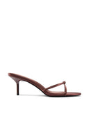 Maeve Slipper - Satin Brown - FEMME LA