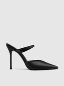 Marianna Mule - Satin Black - FEMME LA