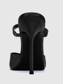 Marianna Mule - Satin Black - FEMME LA