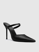 Marianna Mule - Satin Black - FEMME LA