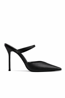 Marianna Mule - Satin Black - FEMME LA