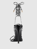 Miller Thigh High Lace Up - Zebra - FEMME LA