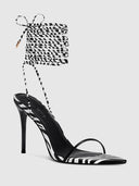 Miller Thigh High Lace Up - Zebra - FEMME LA