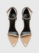 Opera Sandal - Patent Nude - FEMME LA
