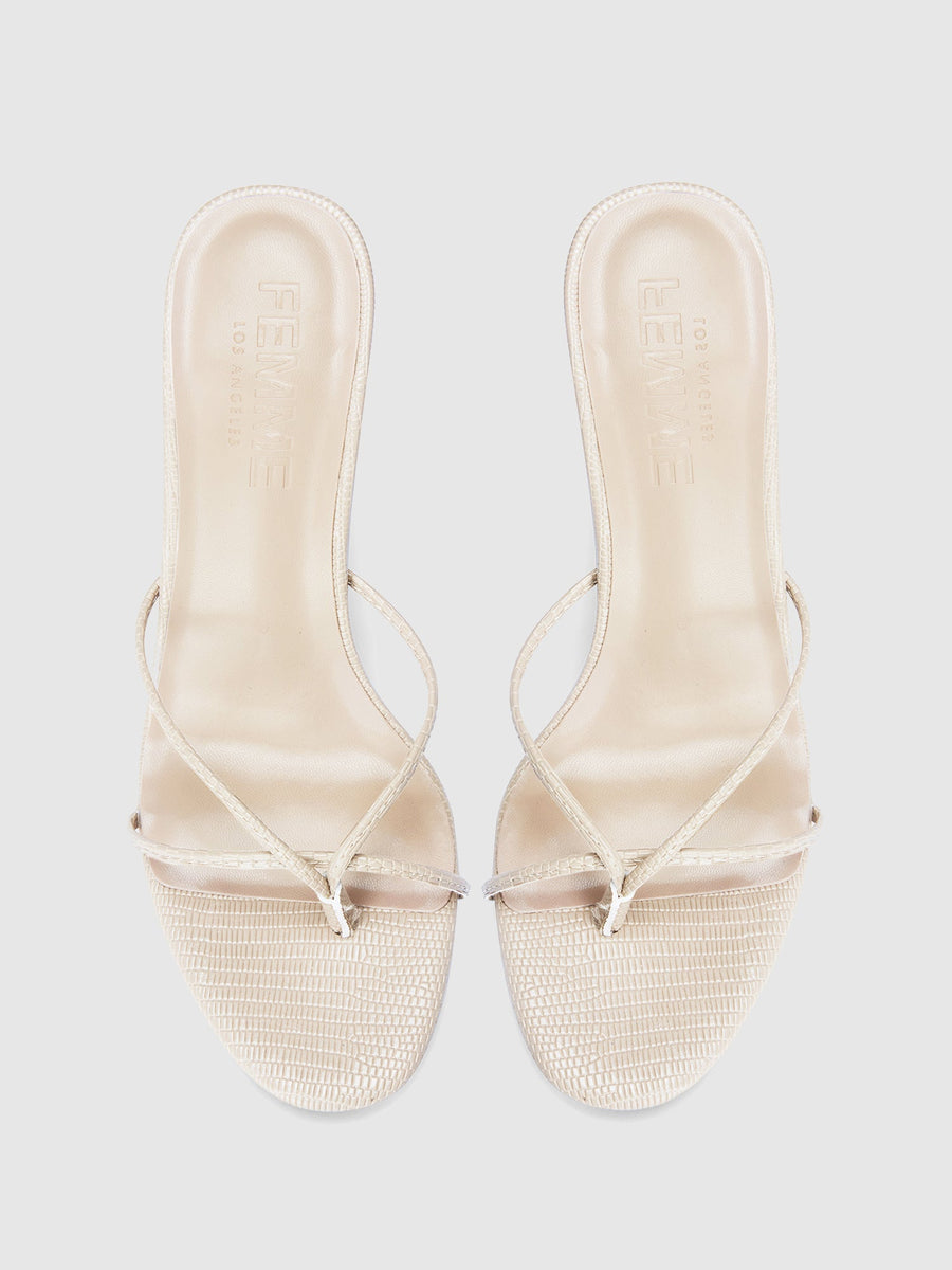 Sicilian Slipper - Cream - FEMME LA