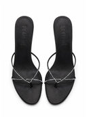 Sicilian Slipper - Noir Crystal - FEMME LA