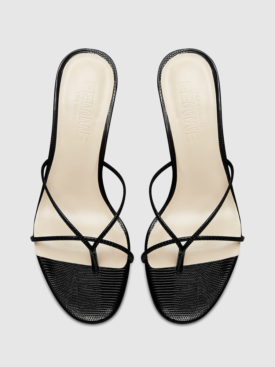 Sicilian Slipper - Noir - FEMME LA