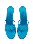 Sicilian Slipper - Teal Crystal Satin - FEMME LA