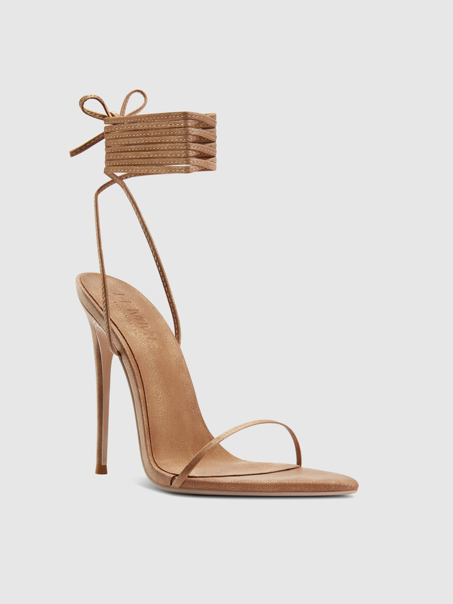 Soleil Lace Up - Glazed Camel - FEMME LA