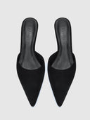 St. Honore Slipper - Suede Noir - FEMME LA