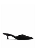 St. Honore Slipper - Suede Noir - FEMME LA