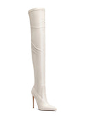 T21 Stretch Boot- Cream - FEMME LA