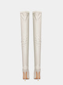 T21 Stretch Boot - Cream - FEMME LA