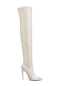 T21 Stretch Boot- Cream - FEMME LA