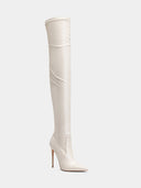 T21 Stretch Boot - Cream - FEMME LA