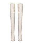 T21 Stretch Boot- Cream - FEMME LA
