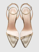 The Ford Sandal - Gold Snakeskin - FEMME LA