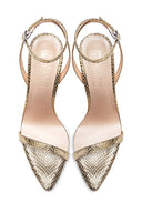 The FXRD Sandal - Gold Snakeskin - FEMME LA