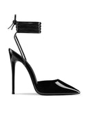 The Luisa Lace Up - Glazed Noir - FEMME LA