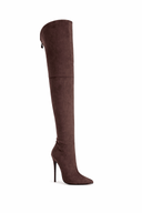 The Scorpio Thigh High Boot - Suede Coco - FEMME LA