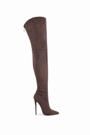 The Scorpio Thigh High Boot - Suede Coco - FEMME LA