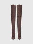 The Scorpio Thigh High Boot - Suede Coco - FEMME LA