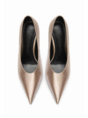 Vendome Pump - Taupe Satin - FEMME LA