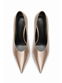 Vendome Pump - Taupe Satin - FEMME LA
