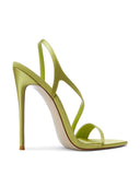 Vesper Sandal - Chartreuse Satin - FEMME LA