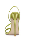 Vesper Sandal - Chartreuse Satin - FEMME LA