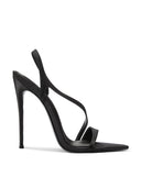 Vesper Sandal - Satin Black - FEMME LA